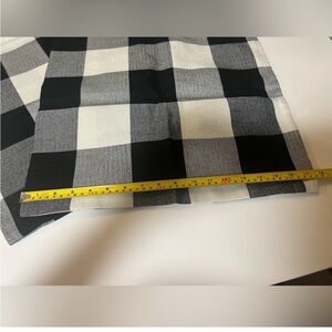 Set of 2 Black & Ivory Buffalo Check Pillow Covers | 18x18 | NWOT